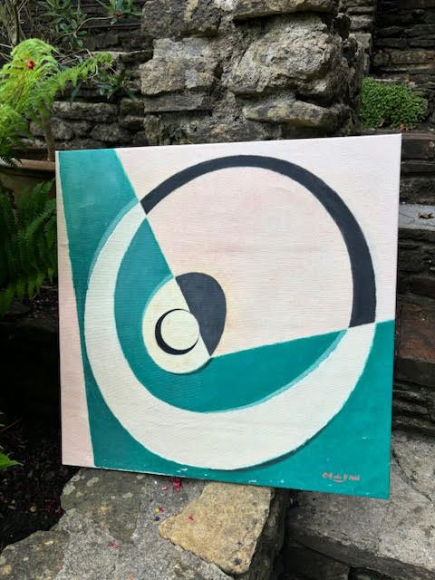 original abstract oil on canvas Cicely Gyn de Beer