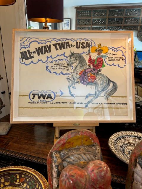 original hand painted poster maquette circa 1950