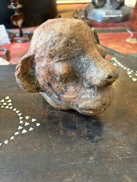 approx 200 year old solid terracotta head