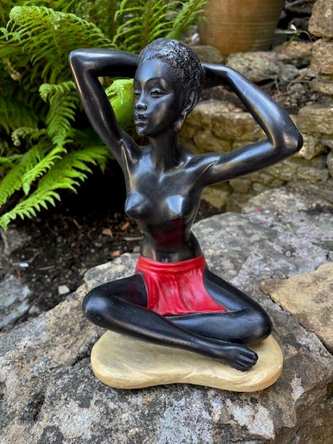 Rare Vintage 1950&#39;s Tretchikoff Chalkware Female Figure