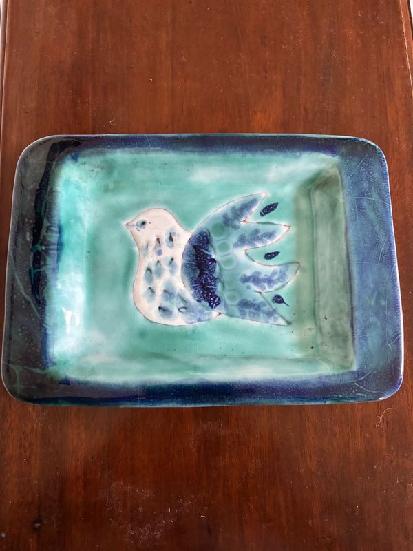 Vintage ceramic pocket dish by Robert &amp; Jean Cloutier 1960&#39;s