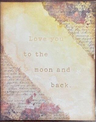 Cuadro Love you to the moon and back