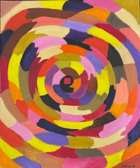 Abstract decorative circular effect painting