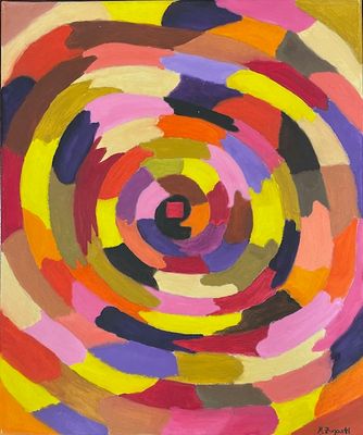 Cuadro abstracto decorativo efecto circular