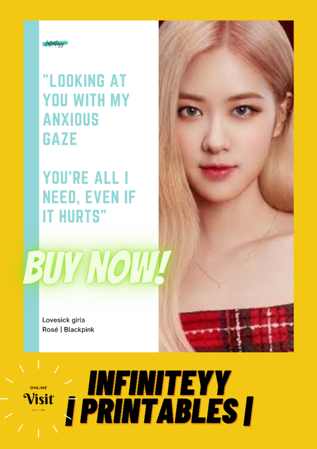 Lovesick girls | Blackpink album | Printables || Bundle
