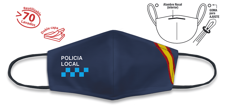 MASCARILLA HOMOLOGADA Y LAVABLE UNE-0065:2020