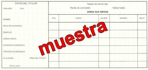Juego de tarjetas de armas Guardia Civil