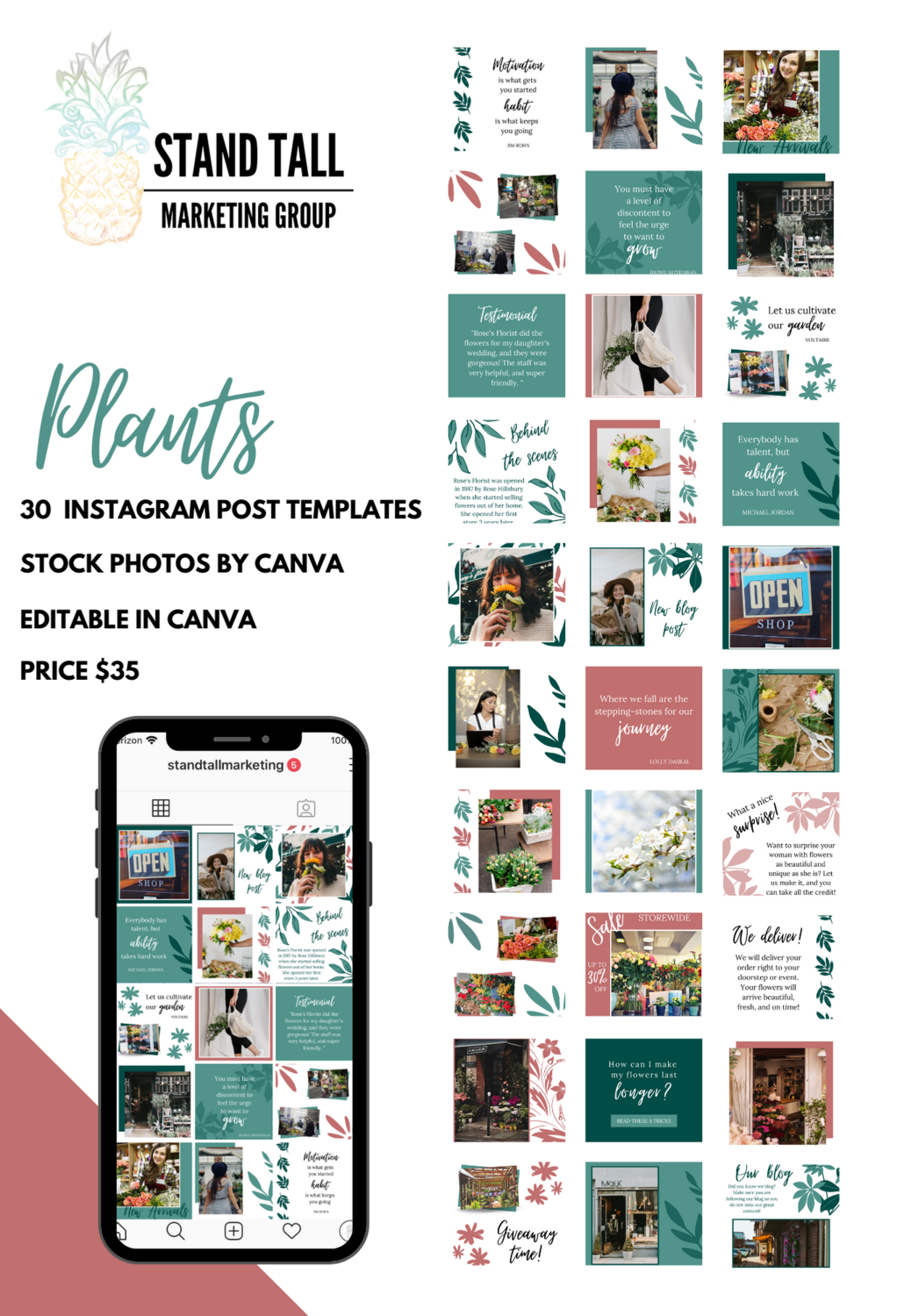 Instagram Post Templates - Plants Theme