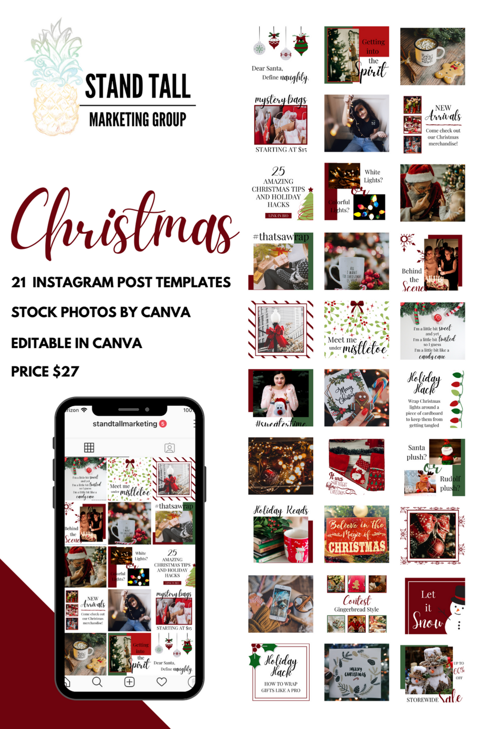 Instagram Post Templates - Christmas Theme
