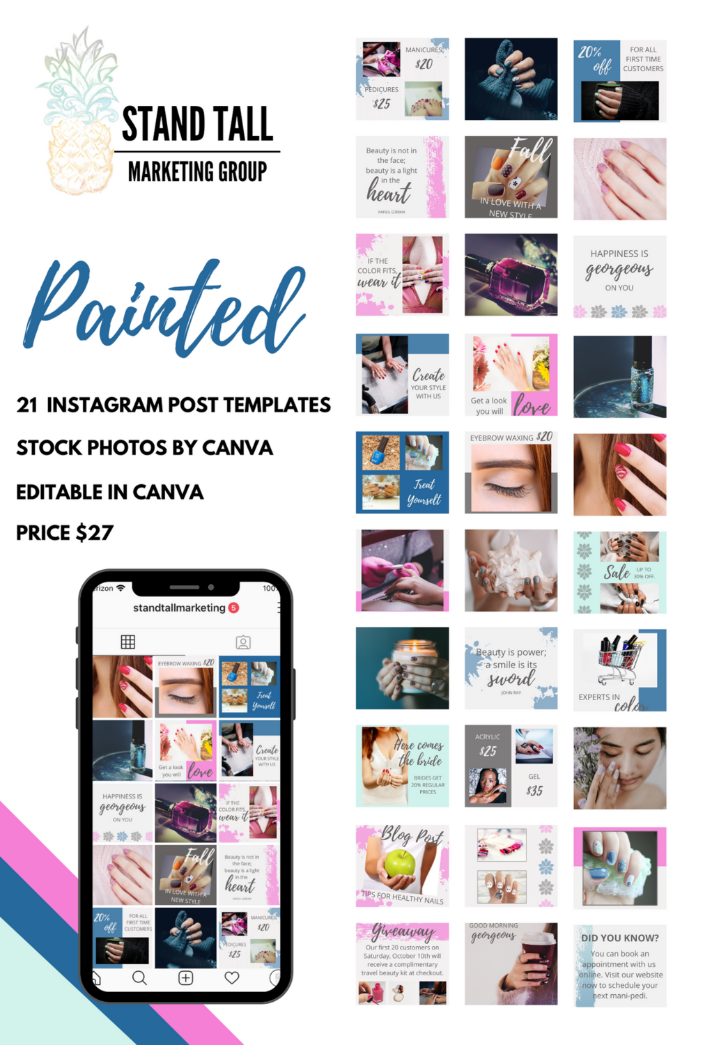 Instagram Post Templates - Painted Theme