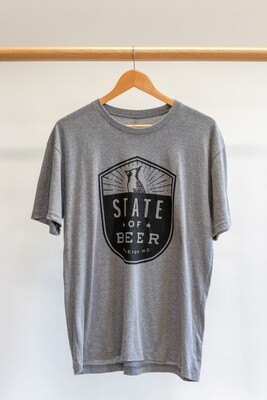 State of Beer Gray Badge Tee