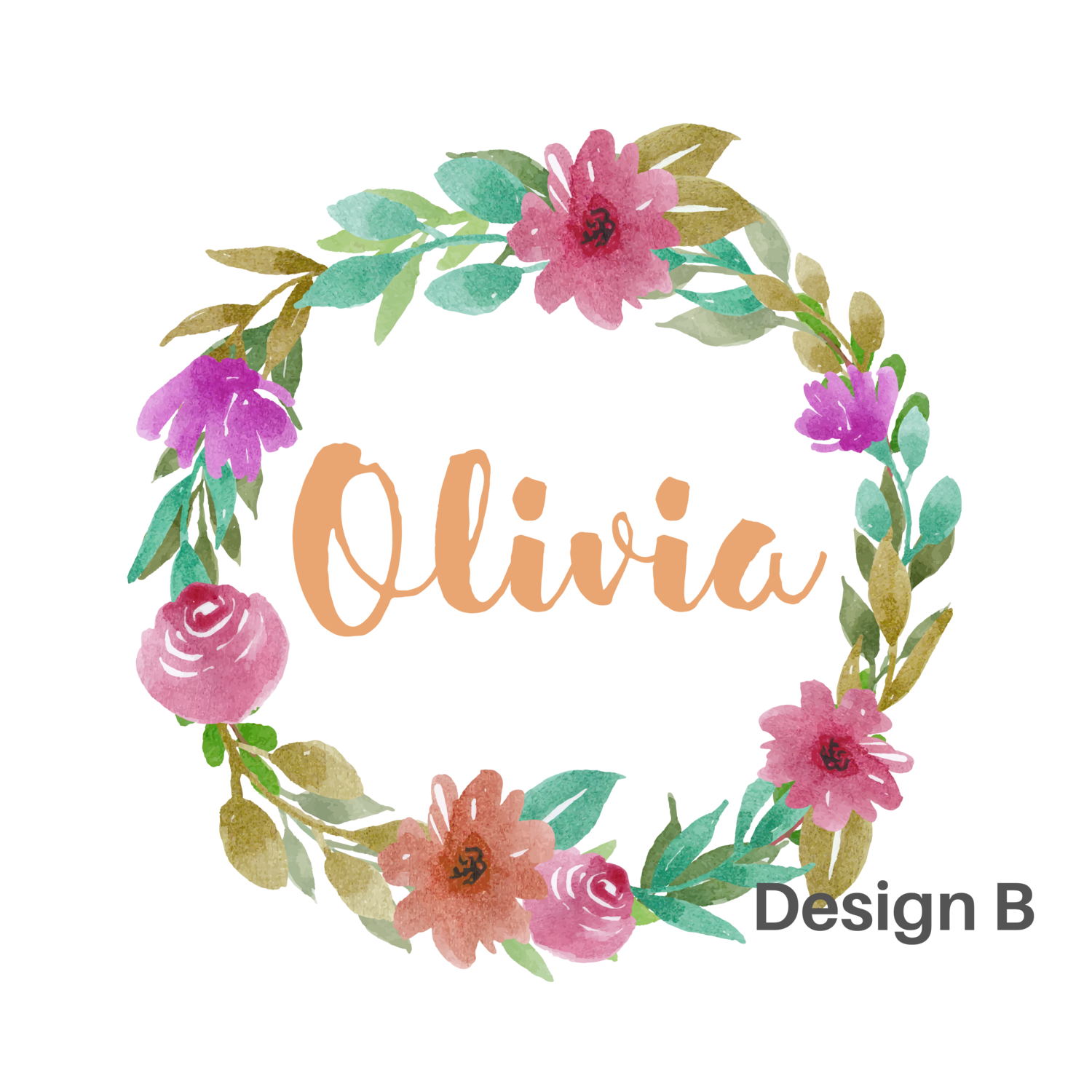 Custom Baby One-Piece Body Suit Flower Design