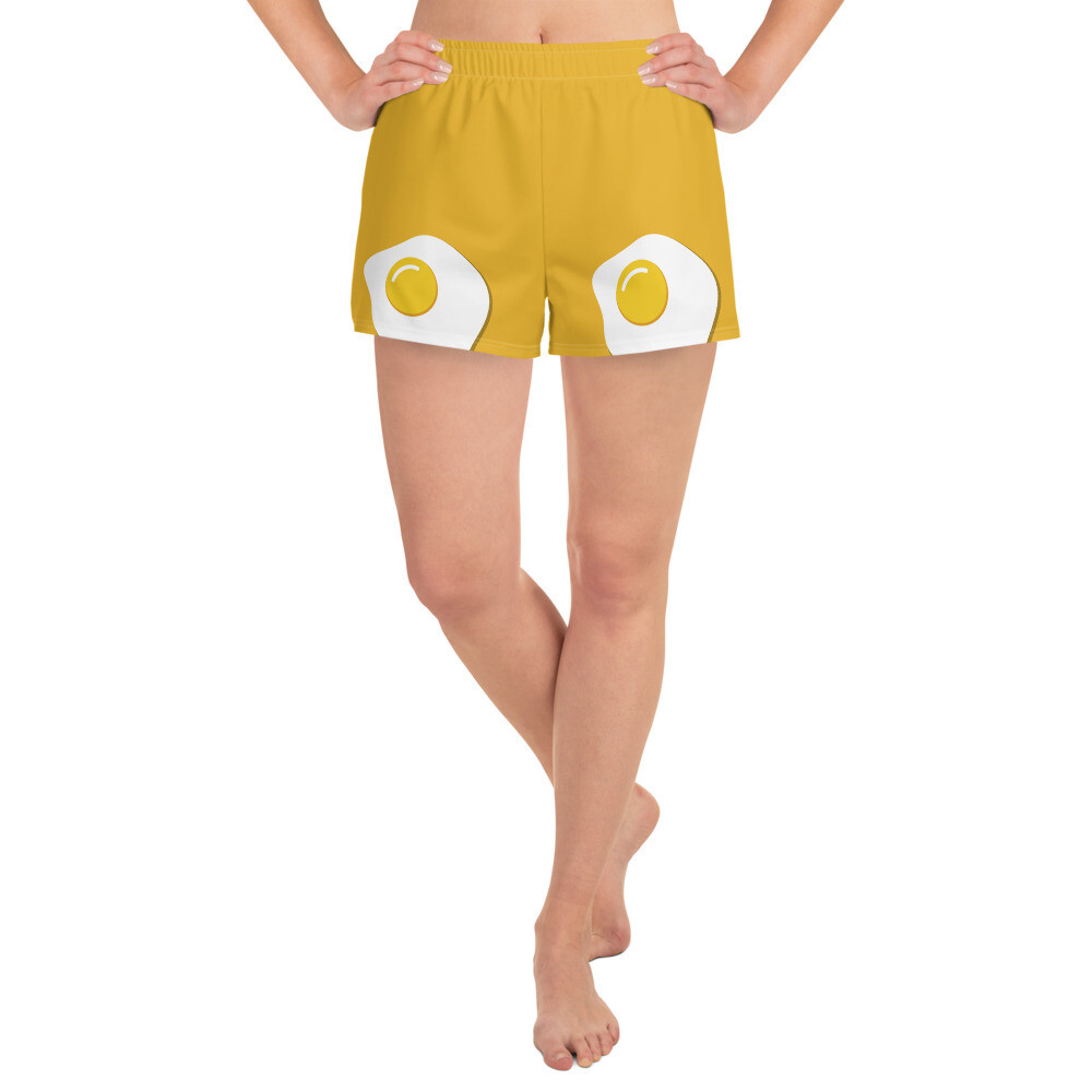 Fried Eggs Women&#39;s Athletic Short Shorts