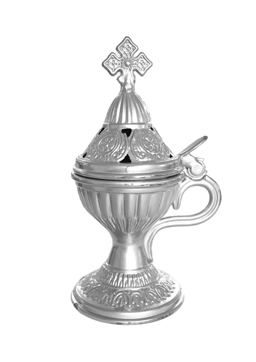 Censer: Silver Handheld Censer for the Orthodox Home