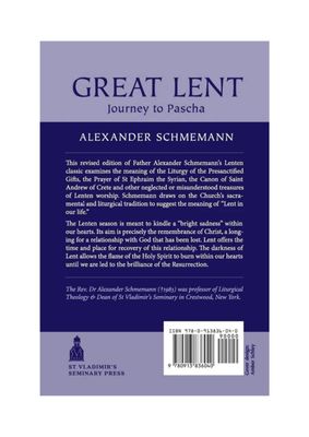 Book: Great Lent by Fr Alexander Schmemann