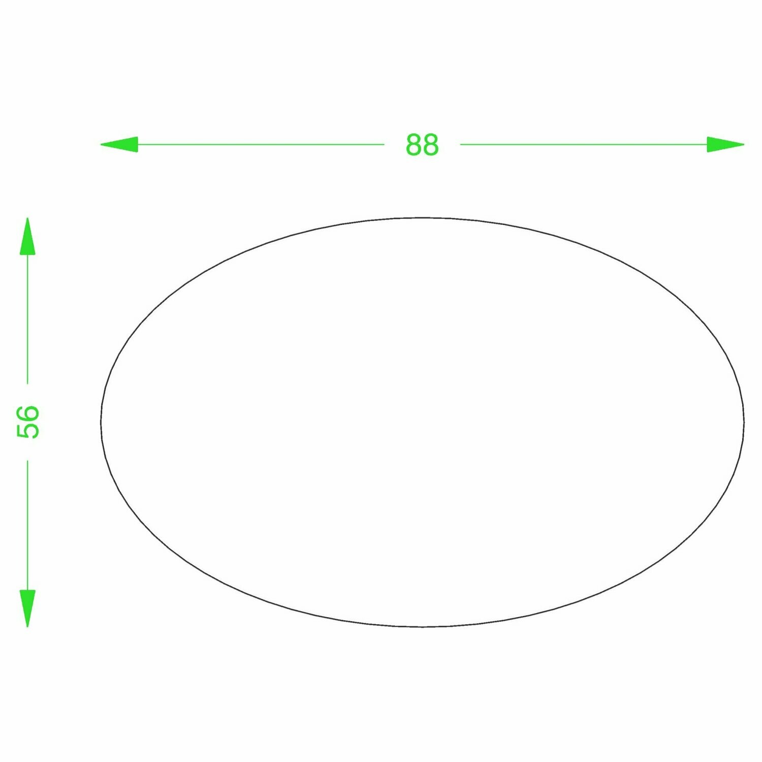 56mm x 88mm Oval Custom Printed Labels