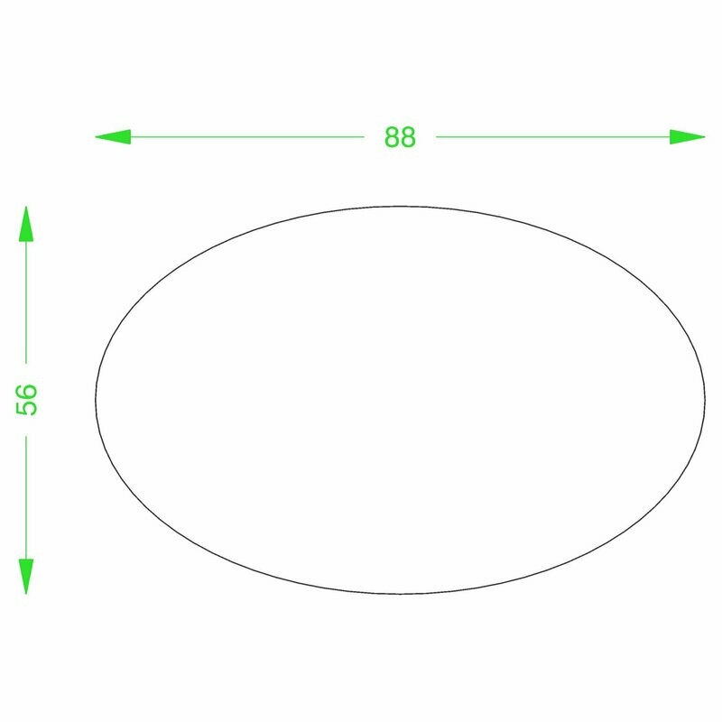56mm x 88mm Oval Custom Printed Labels