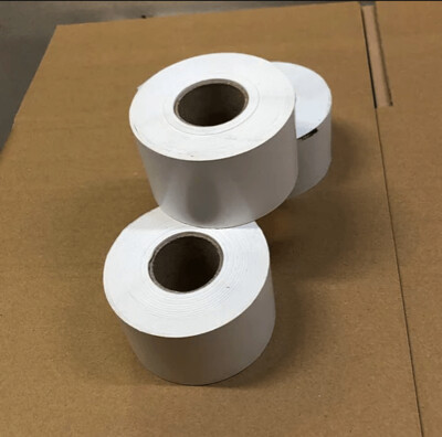 50 rolls linerless / continuous thermal labels 58mm wide x 65mts, top coated with chill adhesive