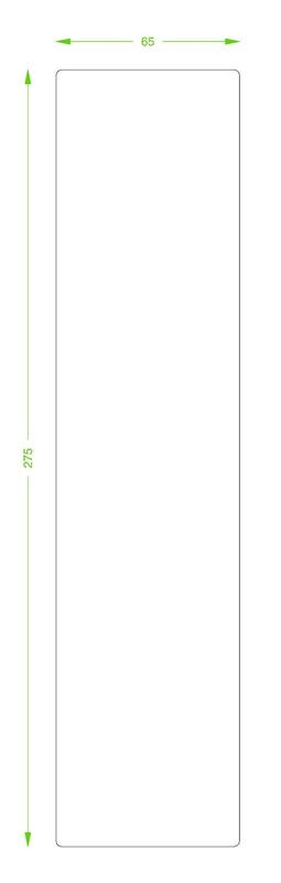 65mm x 275mm [ our longest scale label ]