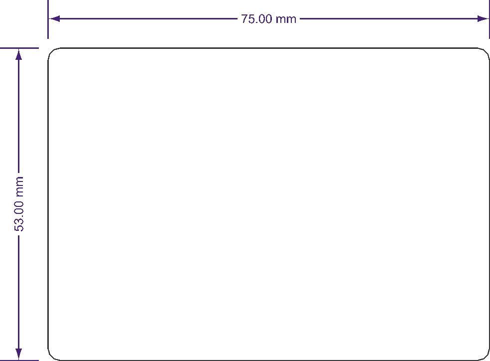 75mm x 53mm rectangle top coated direct thermal freezer 75mm x 53mm rectangle top coated direct thermal freezer