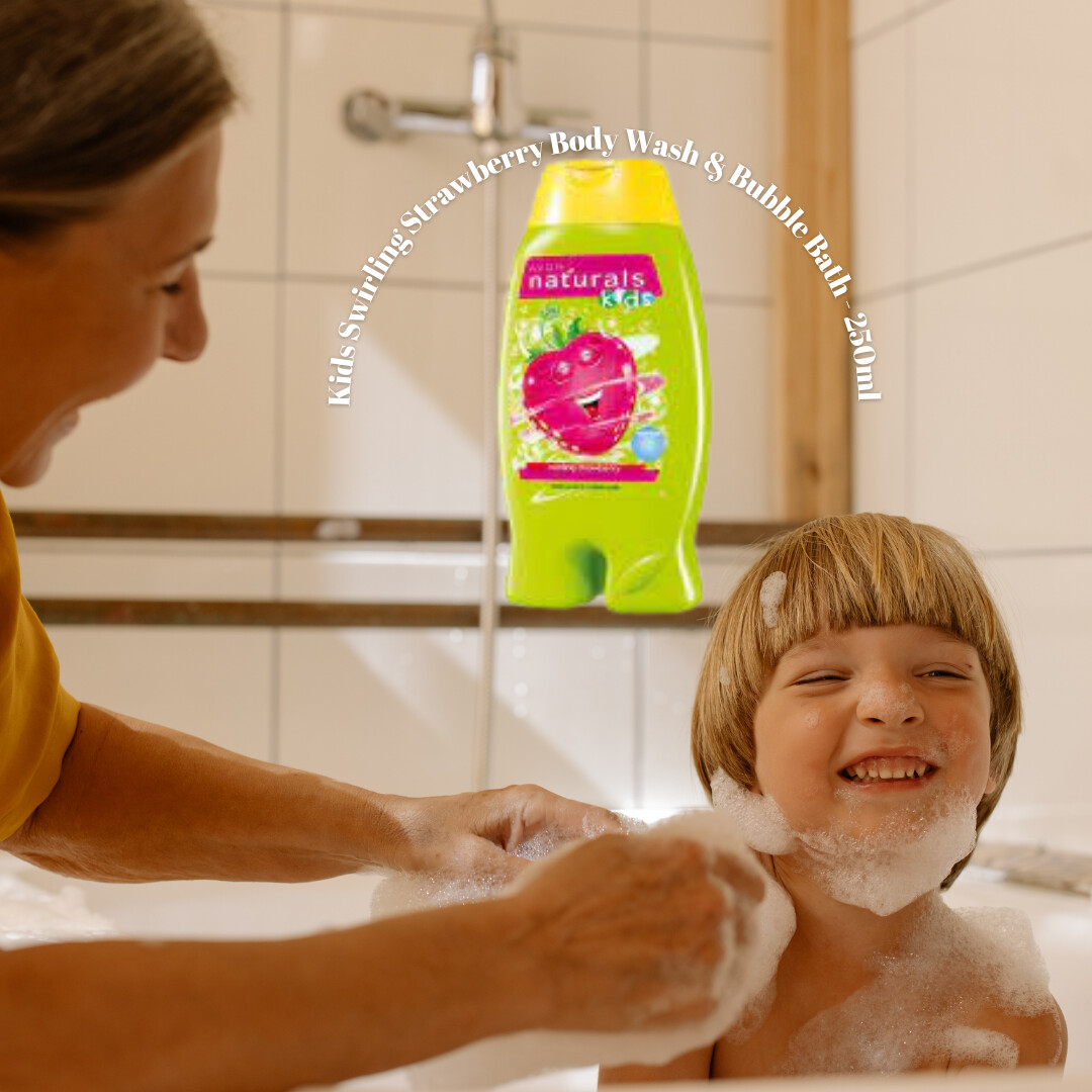 Kids Swirling Strawberry Body Wash & Bubble Bath - 250ml