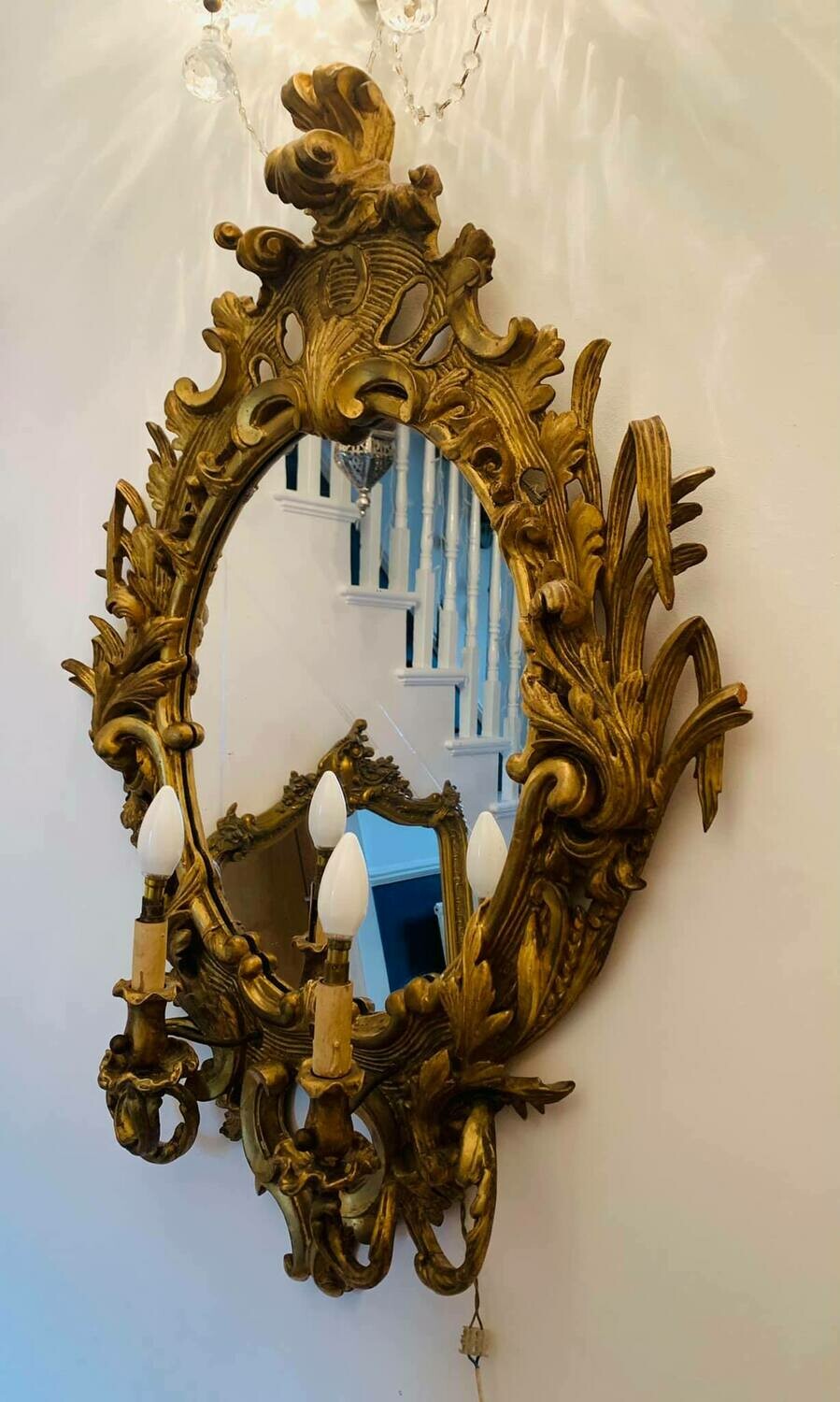 Gilt  Mirror with candle sconces by Thomas Ponsonby of London (c.1850)