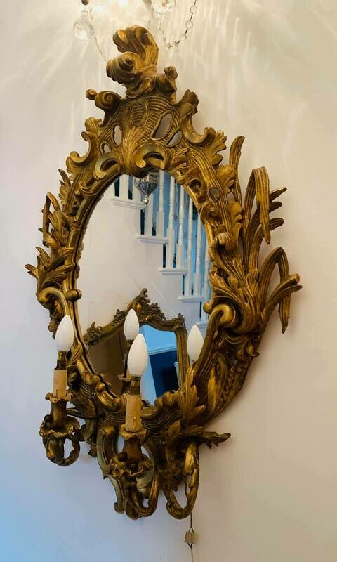 Gilt  Mirror with candle sconces by Thomas Ponsonby of London (c.1850)