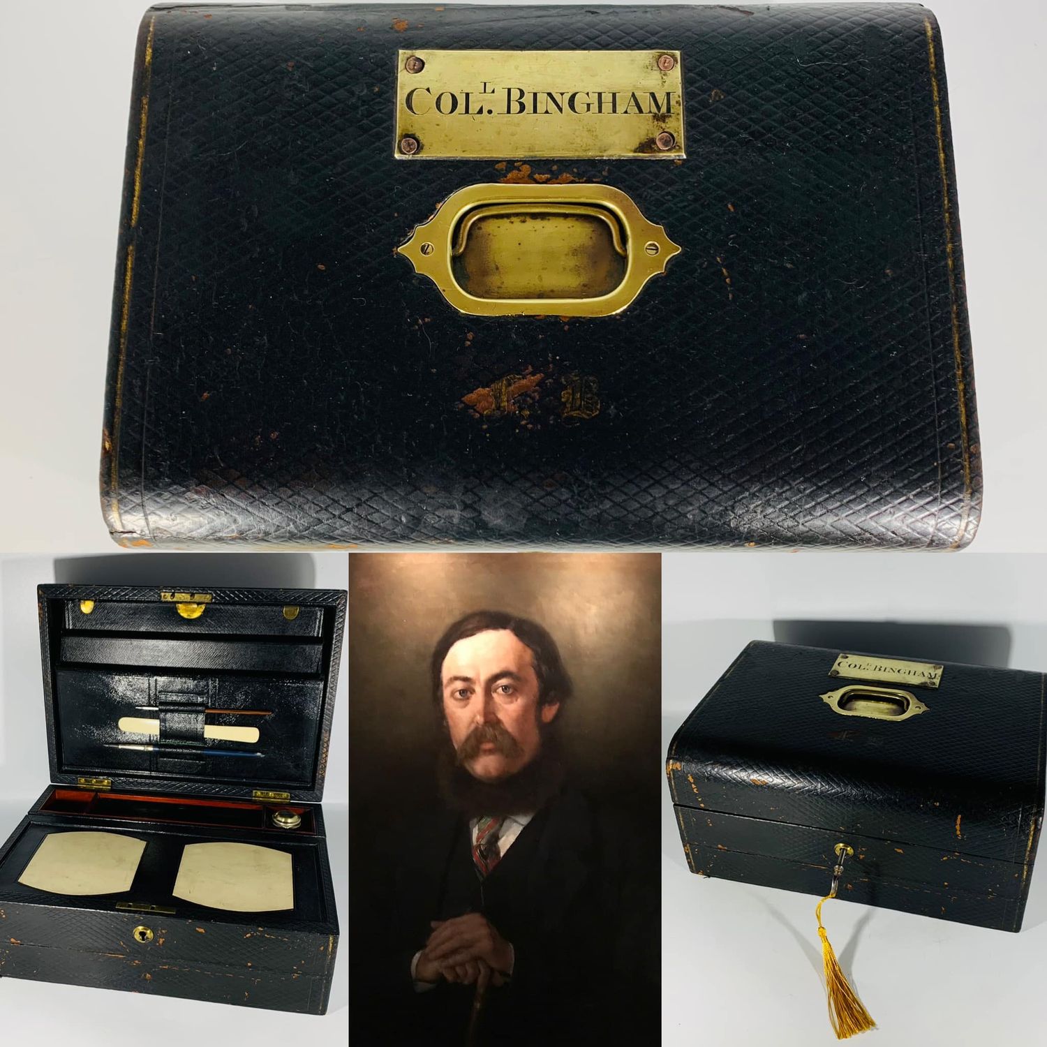 Colonel George Bingham (Lord), 5th Earl of Lucan’s Leather Clad Campaign Writing Slope
