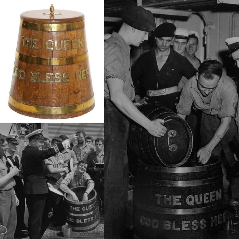 Fabulous Genuine Royal Navy Rum Tub “The Queen- God Bless Her” (c.1953)