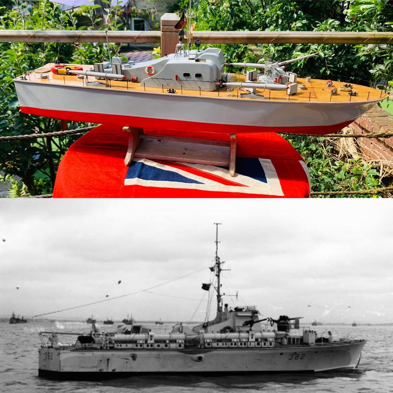 Amazing 3.5ft Scratch Built Wooden/GRP WW2 Royal Navy Motorised MTB (Vospers 73?)