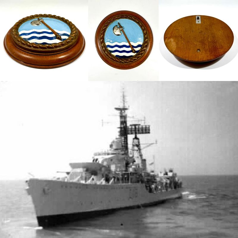 Extremely Rare Solid Bronze Builders Unofficial Royal Navy HMS Battleaxe Gun Tampion (c.1943)