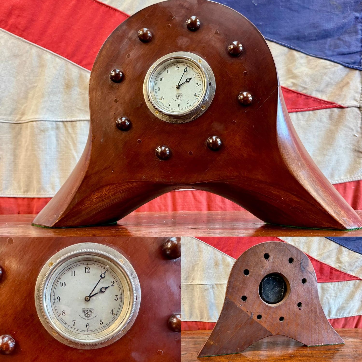 Amazing WW1 era RFC Handley Page Bomber Propeller Boss Clock (c.1915-19)