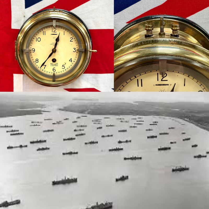 Rare WW2 Admiralty Pattern Royal Navy Convoy Zig Zag Clock by Mercer (c.1939-40)