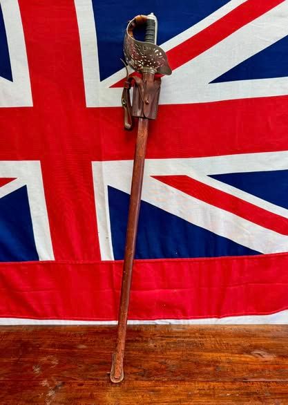 ​WW2 1897 Pattern British Army Infantry Officers Sword & Scabbard (George VI)