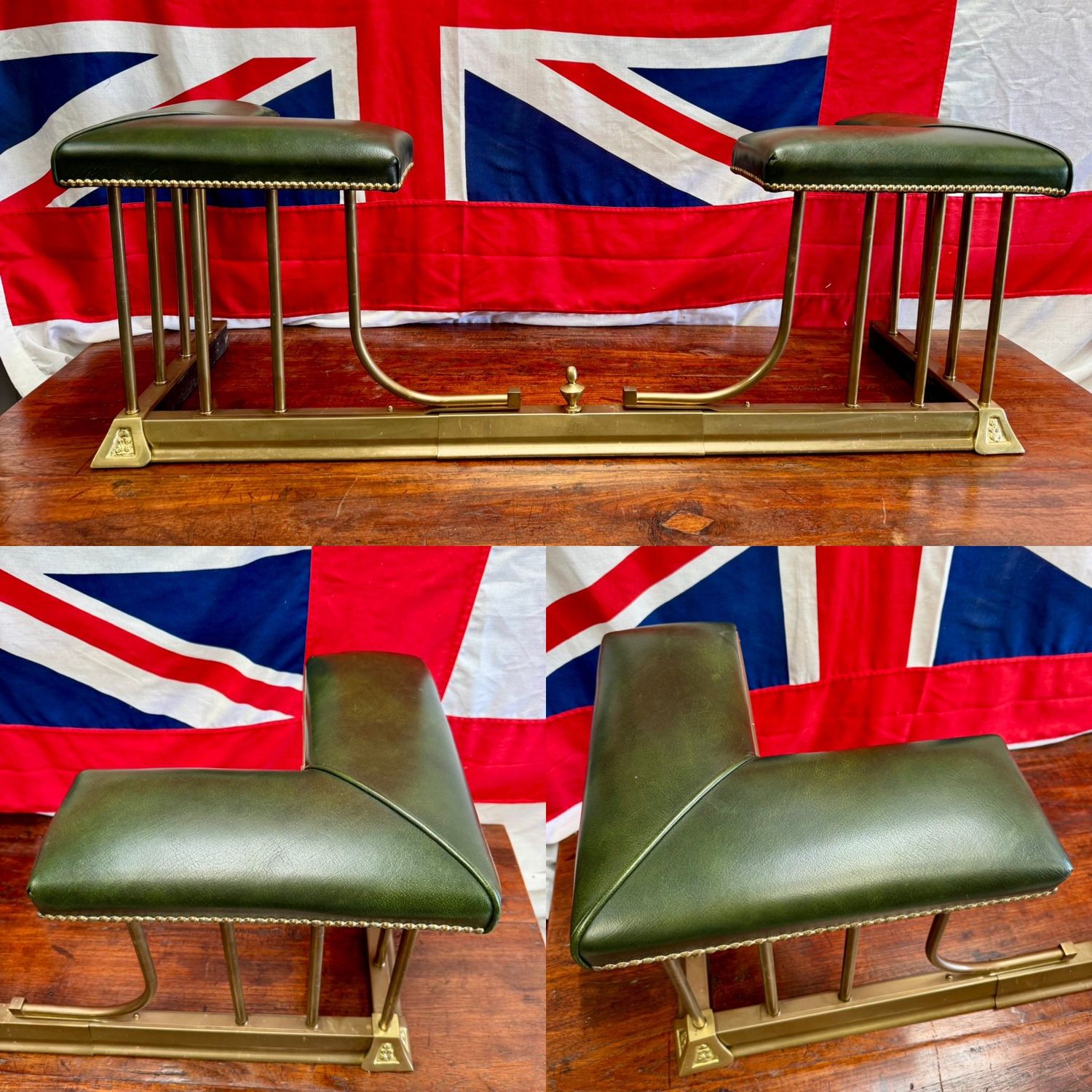 Vintage Solid Brass Extendable Fire Place Club Fender with Corner Seats c.1910.
