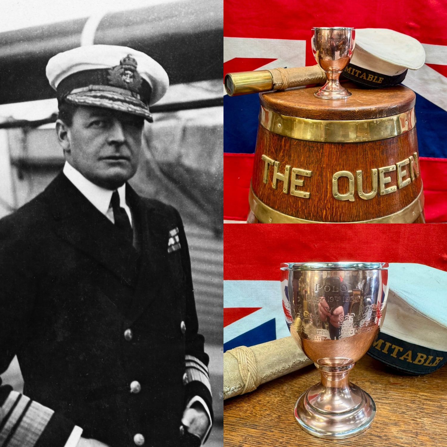 Superb Royal Navy V’s RAF Ranelagh Polo Match Silver & Copper Engraved Chalice d.19/7/1928.