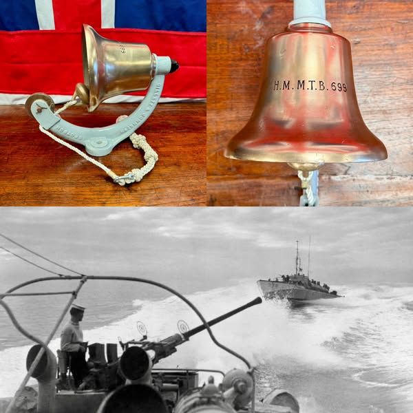 ​Seriously Rare WW2 Royal Navy MTB 699 Ships Bell (Lt Cdr J.A Montgomery RN) c.1945