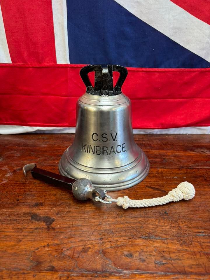 Vintage Royal Navy & RFA “CSV Kinbrace” Ships Bell c.1945-92.