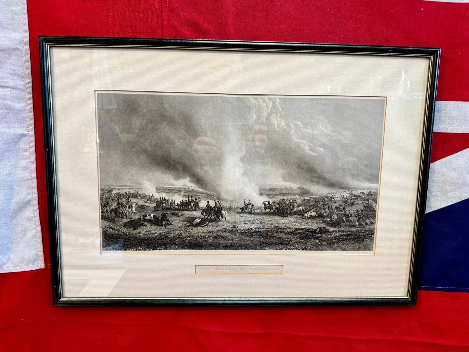 Superb Mid 19thC Framed Battle of Waterloo Engraving by J.T Willmore (1800-63) Superb Mid 19thC Framed Battle of Waterloo Engraving by J.T Willmore (1800-63)