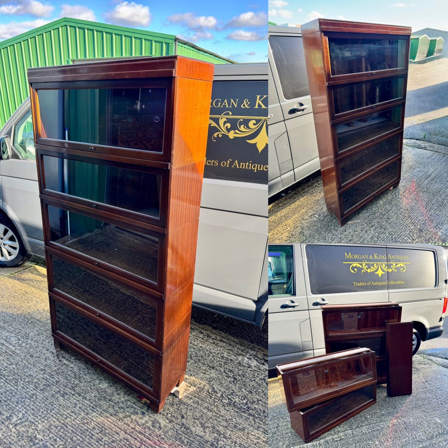 Superb Vintage Oak Globe Wernicke 5 Tier Barristers Bookcase c1930’s