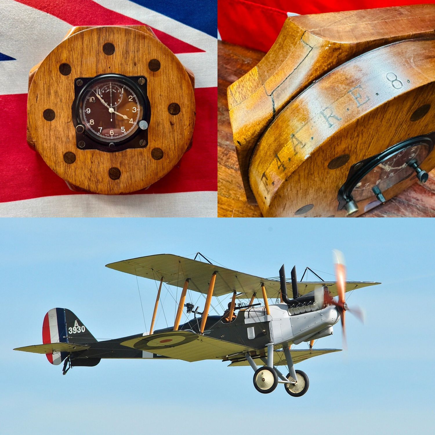 Wonderful RFC Propeller Boss Mounted RAF￼ Cockpit Mk IIIA Clock by Carley & Clémence