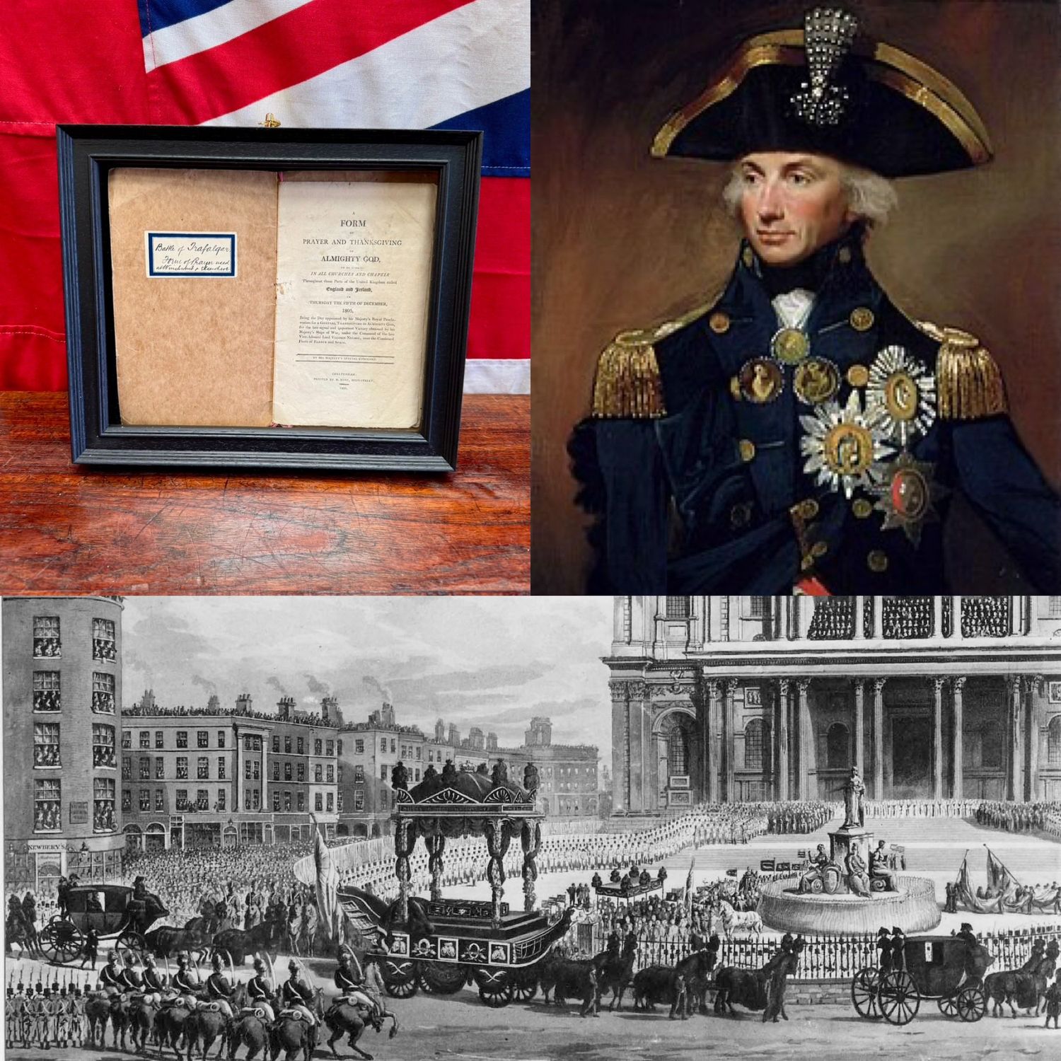 Freshly Framed Royal Navy Battle of Trafalgar Lord Nelson Form of Prayer d.1805
