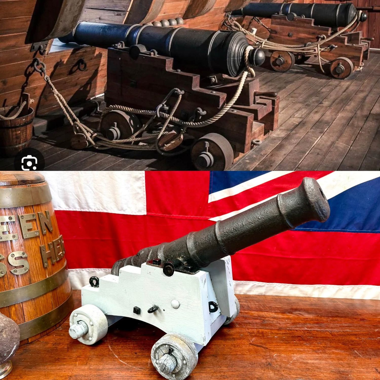 Late 18thC Armstrong Pattern Cast Iron British Naval Signal or Shot Cannon c.1780
