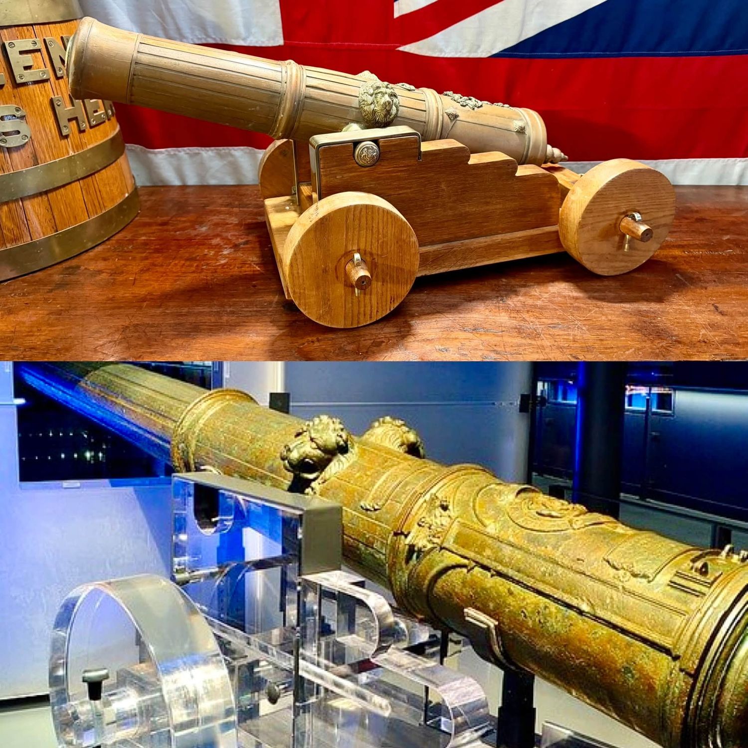Amazing Large English Tudor Navy “Mary Rose” Replica Cannon & Carriage.