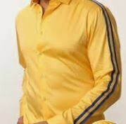 Party Wear Shirt, Yellow
