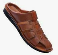 Office Leather Sandals, Casual, Brown
