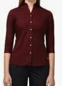 Formal Slim Fit Burgundy Shirt with Black Trousers