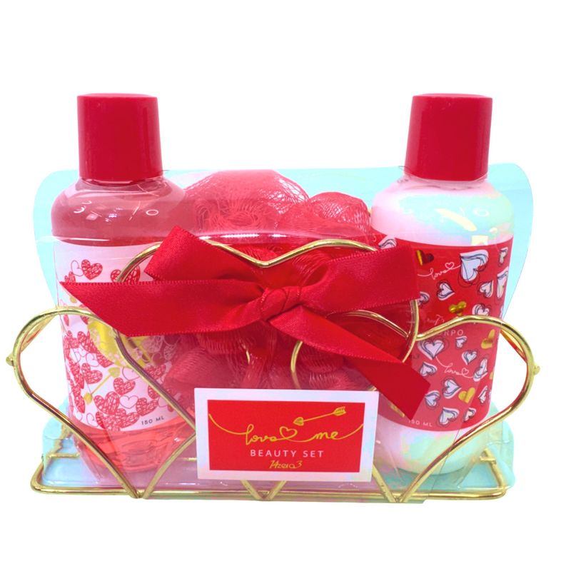 COFFRET SAINT VALENTIN AVEC 2 PRODUITS CORPS ET EPONGE