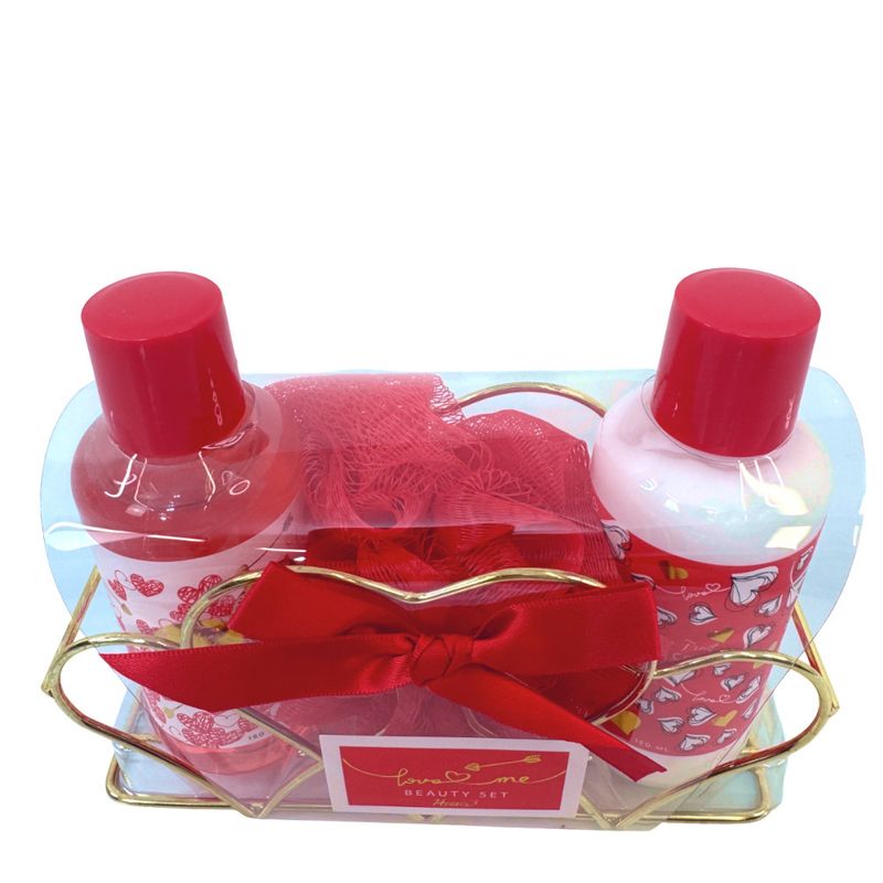 COFFRET SAINT VALENTIN AVEC 2 PRODUITS CORPS ET EPONGE
