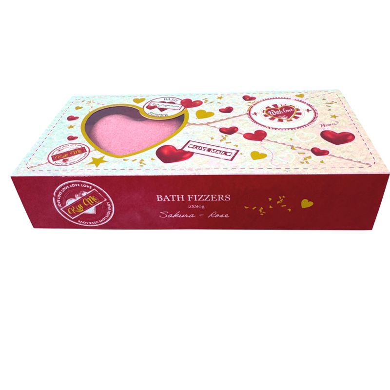 COFFRET CADEAU DE 2 BOMBES DE BAINS COEUR 80G